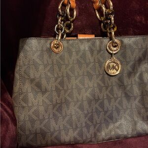 Michael Kors Brown Signature Tote Bag